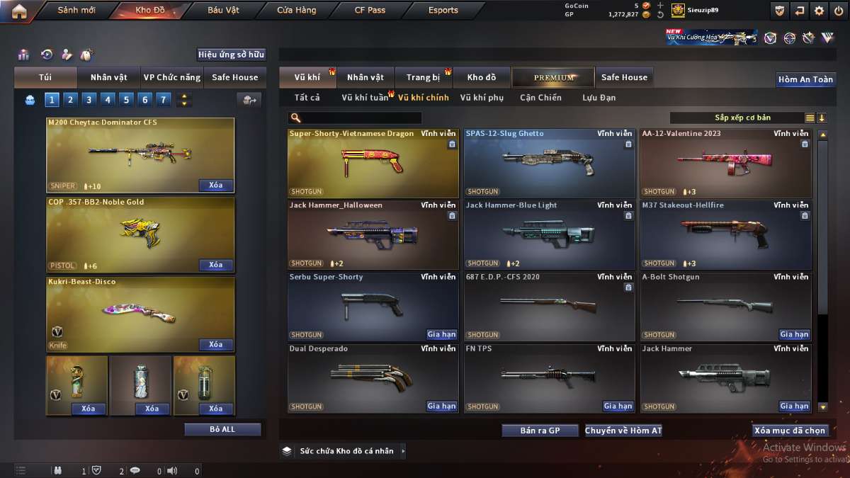 shop acc cf uy tin gia re